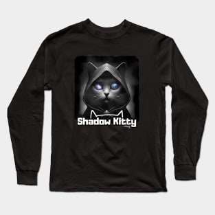 Mistic Cat: Cat The Shadow - Cute Kitty - A Funny Mistic Retro Vintage Style Long Sleeve T-Shirt